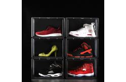 China Magnetic 39X29cm Plastic Shoe Box Organizer Plastic Container For Sneakers supplier