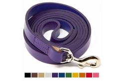 China Water Resistant Heavy Duty Leather Dog Leads Handmade Full Grain 14 Inches Long supplier