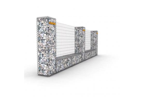 2x0.2x2m Galvanized 6mm Dia Welded Mesh Gabion Fence Wall