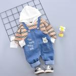 120cm 47.2in Childrens Denim Overalls  Two Piece Spring And Autumn Sets