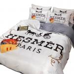 Bedding Sheet Sets Fashionable Diagonal Printing Silk Bed Cover and Duvet Cover Sets for sale