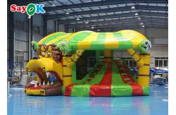 China Lion Theme Tarpaulin Inflatable Bounce Slide For Backyard Public supplier