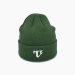 OEM Unique Green Knit Beanie Hats With Embroidery Pattern