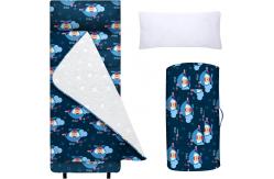 China Rectangular Infant Nap Mat Customizable Roll Up Design With Removable Pillow supplier