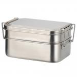 304 Stainless Steel Metal Bento Lunch Box With Double Layer And Two Capacity Options for sale