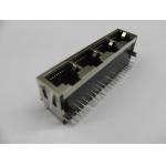 Factory Customized 15.75mm Depth Shield 2 Port RJ45 Ethernet Jack With LEDs for sale
