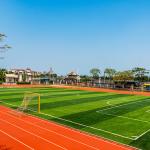 Recyclable Eco Sports Flooring Self Knot Pattern Running University