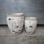 Factory Supplies Minimalist Vintage Clay Flower Pots Outdoor Planting Decor for Home Garden Fiber Material for sale