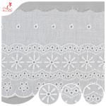 Durable Embroidered Ribbon Trim For Wedding Curtain / White Tulle Trim