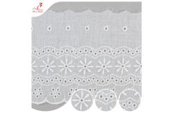 China Durable Embroidered Ribbon Trim For Wedding Curtain / White Tulle Trim supplier