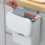 Kitchen Household Wall-mounted Trash Can Free Punching Deodorant Large Capacity Kitchen Fruit and Vegetable Peel Plastic Bucket for sale