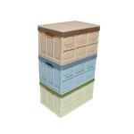 Odorless Plastic Collapsible Storage Bins , Sonsill Leakproof Folding Crate With Lid