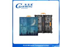 China P3.91 Windproof Net Led Panel Multiscene 500*500mm Transparent Advertising Screen supplier