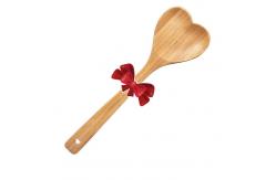 China Wooden Heart Shaped Bamboo Spoon Engraved For Cooking Spoonful Of Love supplier