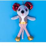 Smooth Feeling Plush Keychain Toys Big Ear Mouse Shape Super Soft Fabric for sale