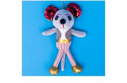 China Smooth Feeling Plush Keychain Toys Big Ear Mouse Shape Super Soft Fabric supplier