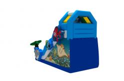 China Ocean Theme Shark Inflatable Slide Inflatable Climbing Wall And Slide For Kids supplier