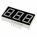 Common Cathode 20mA emerald green LED Module 3 digit 7 segment display
