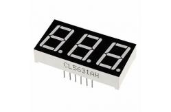 China Common Cathode 20mA emerald green LED Module 3 digit 7 segment display supplier