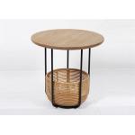Painting Bamboo Basket Metal And Wood Display Shelves for sale