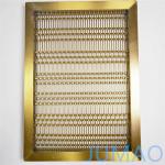 Brass Metal Wire Mesh Room Divider Partition For Sofa Background Wall