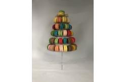 China Stackable Plastic Macaron Packaging Christmas Tree 6 Tier Macaron Stand supplier