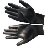 Black Hot Oil Resistant Gloves , Safety Work Gloves Smooth Interior Treatment for sale