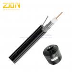 PE Jacket with Steel Messenger RG6 CATV Coaxial Cable 18AWG CCS  for Outdoor for sale