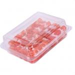 Customized Disposable 500g Transparent Meat Slices Preservation Frozen Hinge Clam Rectangular Beef Roll Packaging Box for sale