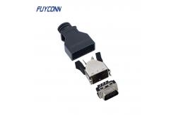 China 1.27mm SCSI 14 Pin Mini D Ribbon Connector Male Solder Servo supplier
