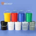 20L Customize Color Printing Goods Clear Empty Round 5 Gallon Car Paint Bucket With Lid for sale
