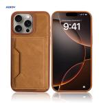 Pu Leather Mobile Case Cover Magnetic Magsafe Shockproof For IPhone 16 15 for sale