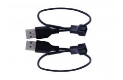 China USB To 3 Pin 2464 22 AWG Overmolded USB To 3 Pin Cable supplier