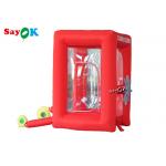 Custom Red Portable Inflatable Money Machine 1.8x1.8x2.7mH For Advertisement Event for sale