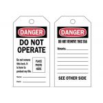 Customized Lock Out Tag Out Sign , Industrial Safety Disposable Lockout Tags for sale