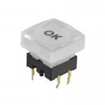 15x15 LED Push Button Switch 30mA 30VDC With Sculptured Cap