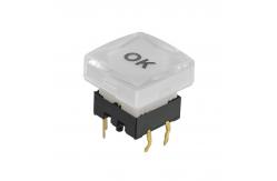 China 15x15 LED Push Button Switch 30mA 30VDC With Sculptured Cap supplier