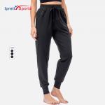 Drawstring Loose Womens Yoga Joggers With Pockets for sale