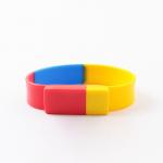 Three Colors Wristband Usb Drive 2.0 3.0 Logo Printed Usb Flash Drives 256GB ROSH for sale