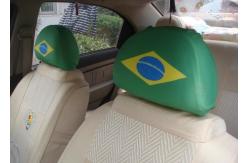 China European Style Car Seat Headrest Covers Personalized For Soccer Fans supplier