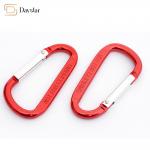 Snap Quick Hang Hooks Keychain Metal Accessories , D Ring Shape Locking Carabiners