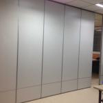 Wood Folding Decoration Movable Partition Walls On Wheel For Art Gallery / Office Room for sale
