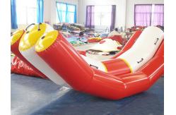 China Durable Red And White Water Seesaw Inflatable Water Games For 4 People supplier