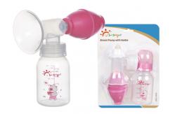 China PP Latex BPA Free Manual Breast Pump With Bottle supplier