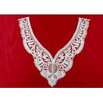 Vintage Polyester V Neck Lace Collar Applique For Women Blouse Azo Free DTM Dyed for sale