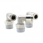 Push In Pneumatic Fittings SUS 316L 90 Degree Right Angle Tube Joint KQG2L06-01S for sale