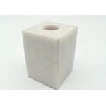 Square Stone Pillar Candle Holders Polished Finish Surface Moisture Resistant for sale