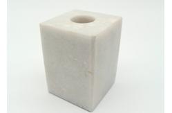 China Square Stone Pillar Candle Holders Polished Finish Surface Moisture Resistant supplier