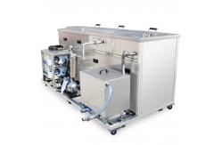 China Three Tanks Powerful Heated Ultrasonic Cleaners Precise Parts Steel , Titanium And Aluminum Components supplier