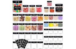 China Round Plastic Jars With Lids Cosmetic Cream Lotion Liquid Slime Butter supplier